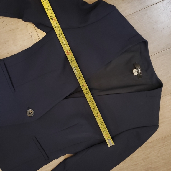 ⭐NWOT Tahari Navy Bow Back Open Slits Blazer Size 2 - Picture 9 of 12